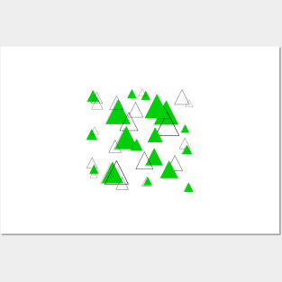 Triangle Geometric light green Posters and Art